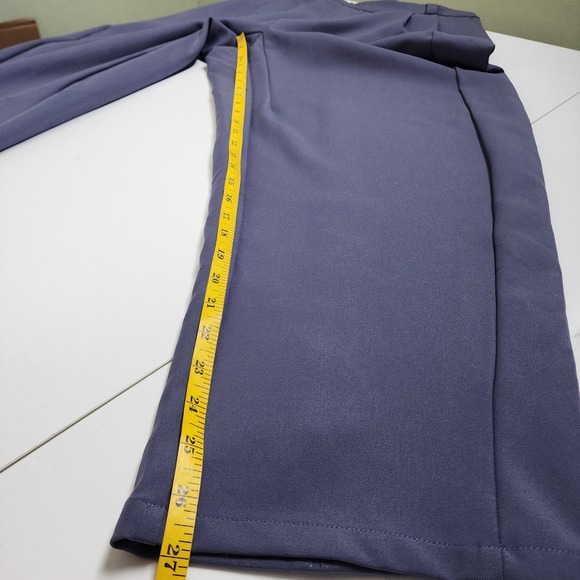 Halara Womens Mid Rise Side Pocket Barrel Leg Work Pants Size Large Purple Work - Picture 10 of 11